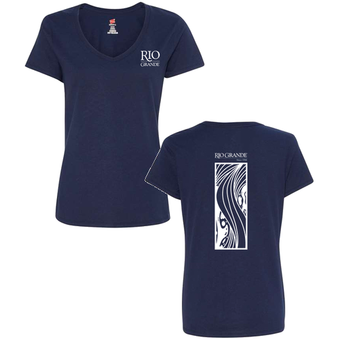 Basic Rio Shirt Design Ladies T-Shirt- Navy [HIDE]