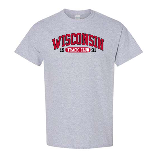 Wisconsin Track Club T-shirt — Sport Grey