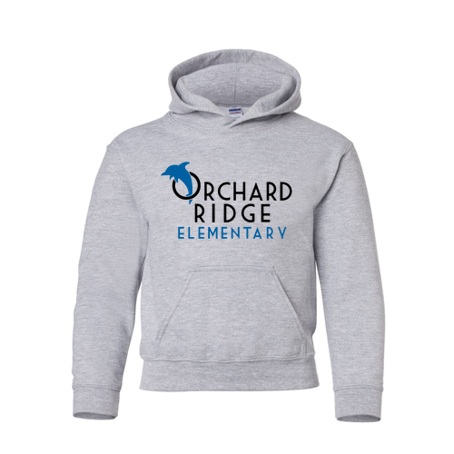 Youth Gildan Heavy Blend Hooded Sweatshirt -- Sport Grey