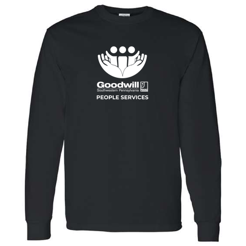 Gildan Heavy Cotton Longsleeve Basic T-Shirt -- Black