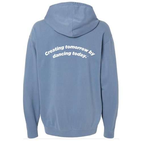 Comfort Colors Lightweight Adult Ringspun Hooded Sweatshirt -- Blue Jean