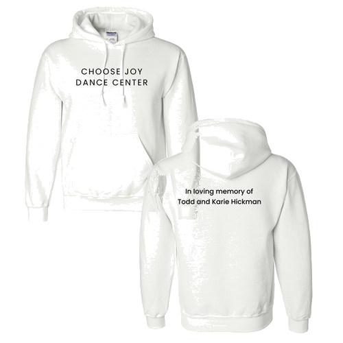 Black In Loving Memory Design -- Gildan Adult Dryblend Adult Hooded Sweatshirt -- White