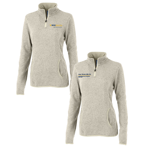 Charles River Womens Heathered Fleece Pullover -- Oatmeal Heather