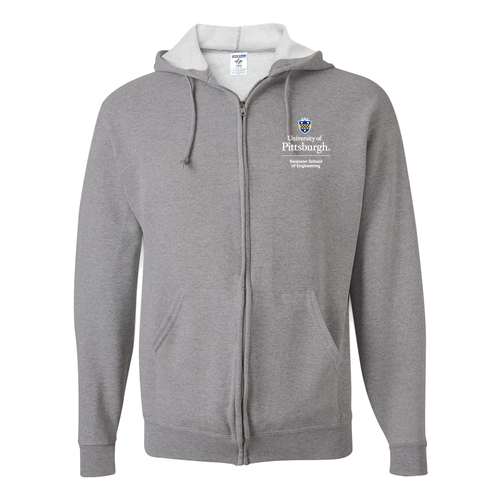 Jerzees Full Zip Hooded Sweatshirt -- Oxford