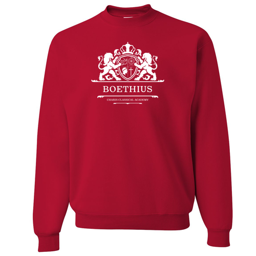 Boethius Jerzees 50/50 Nublend Fleece Crewneck -- True Red