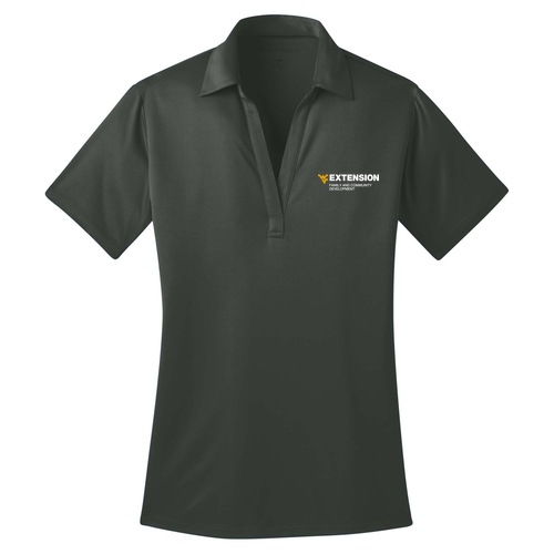 Ladies Port Authority Silk Touch Performance Polo -- Steel Grey