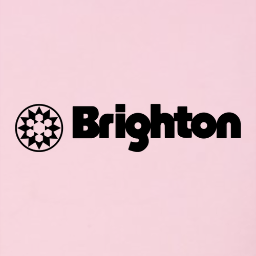 Brighton Logo 2 Black Ink -- Pullover Hooded Sweatshirt Pink