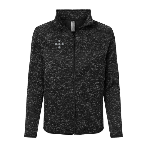 Burnside fitted Sweater Knit Jacket Embroidered-- Heather Black