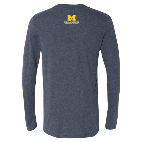 Next Level Soft Fitted Triblend Long Sleeve Tee -- Vintage Navy