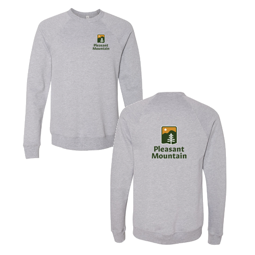 Pleasant Mountain Logo 2 Full color -- Crewneck Sweatshirt Athletic Heather
