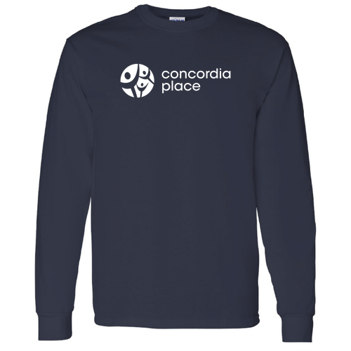 Gildan Heavy Cotton Longsleeve Basic T-Shirt -- Navy