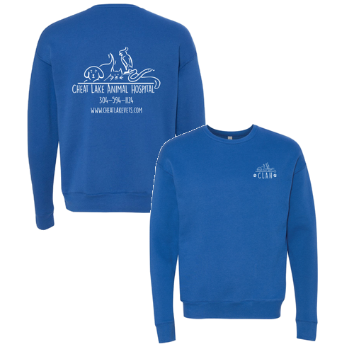 Bella Canvas Unisex Drop Shoulder Fleece Crewneck -- True Royal