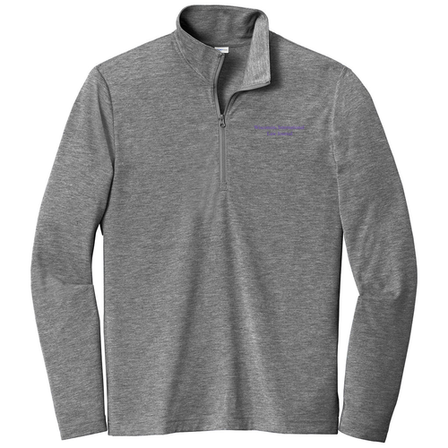 Sport-Tek PosiCharge Sport-Wick Heather Fleece 1/4-Zip Pullover -- Dark Silver Heather
