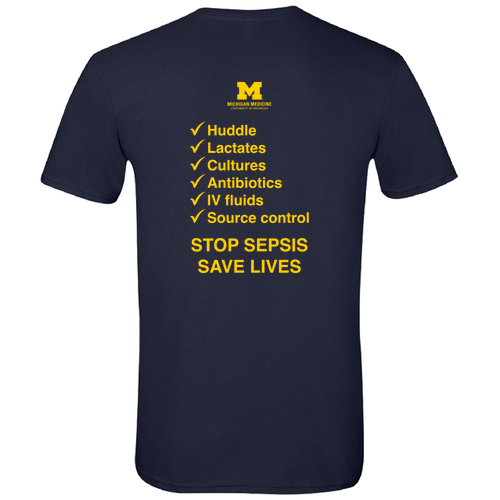 Gildan SoftStyle Fitted T-Shirt -- Navy, Not Today Sepsis