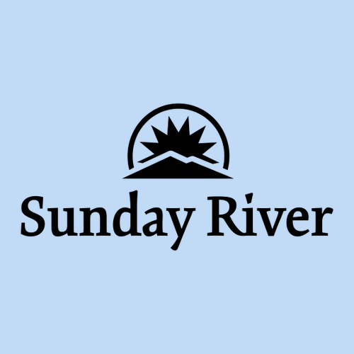 Sunday River Logo 1 Black Ink -- Short Sleeve Light Blue