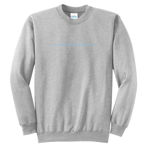 Front Only Port and Company Classic Crewneck Sweatshirt -- Ash