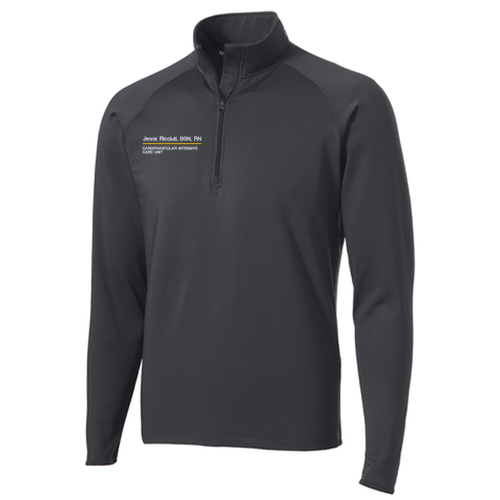 Sport Tek Sport Wick Stretch Half Zip Pullover -- Charcoal Grey