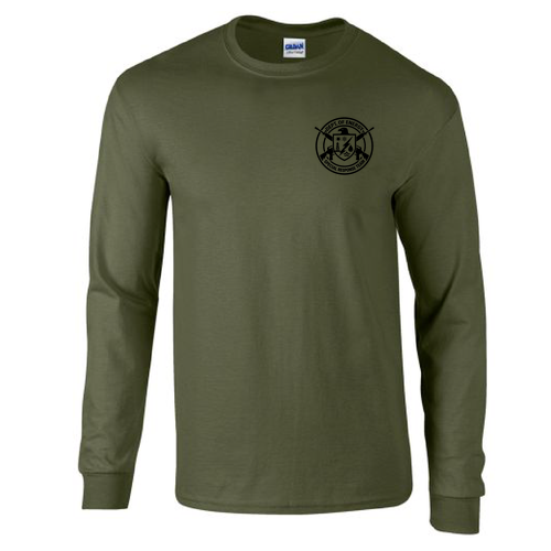 Gildan Heavy Cotton Longsleeve Basic T-Shirt -- Military Green