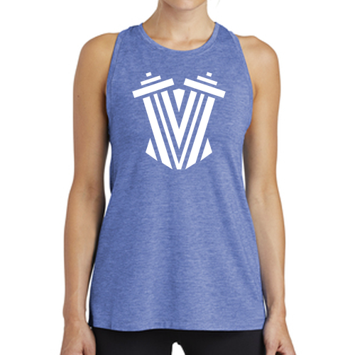 Victress Tri-Blend Wicking Tank -- True Royal Heather
