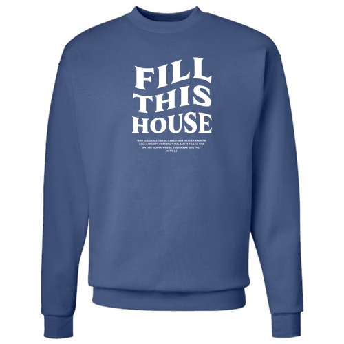 Hanes EcoSmart Crewneck Sweatshirt -- Denim Blue