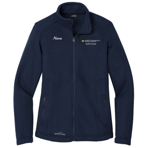 Eddie Bauer Ladies Full Zip Fleece Jacket -- River Blue Navy
