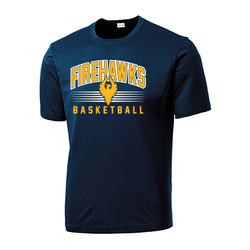 Fire Hawks Basketball (Adult Shirt) -- True Navy