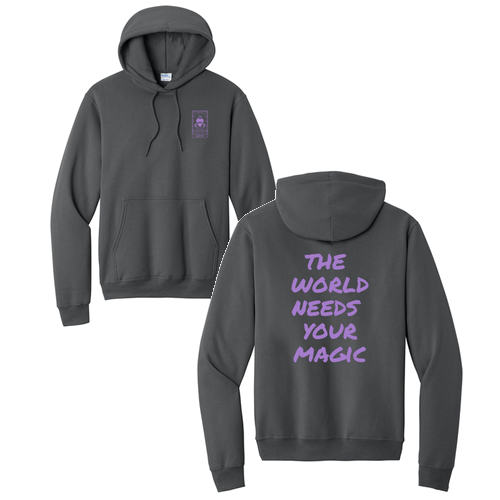 Port and Company Core Fleece Pullover Hooded Sweatshirt -- Charcoal
