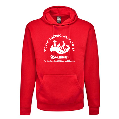 J America Unisex BTB Fleece Hooded Sweatshirt -- Red