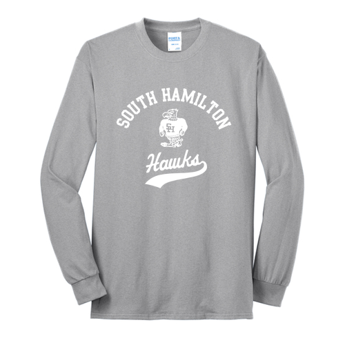 Port and Company Long Sleeve 50/50 T Shirt -- Ash