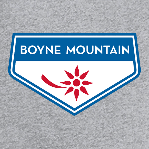 Boyne Mountain Logo 2 Full Color -- Short Sleeve Heather Grey