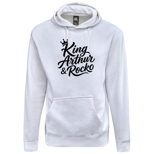 J America Unisex BTB Fleece Hooded Sweatshirt -- White