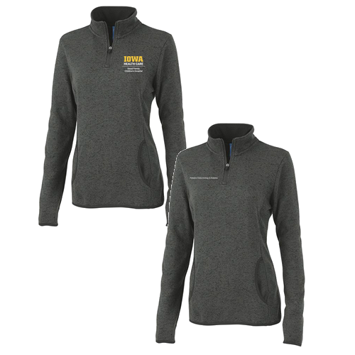 Charles River Womens Heathered Fleece Pullover -- Charcoal Heather