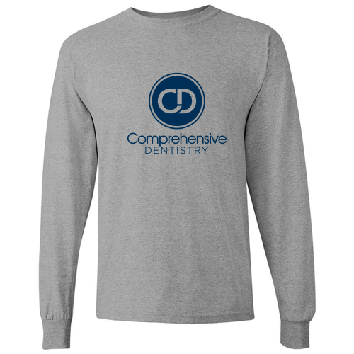 Heavy Cotton Longsleeve Basic T-Shirt -- Sport Grey