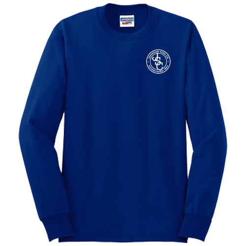 Jerzees Dri-Power Active Adult Longsleeve Tee -- Royal SCREEN PRINTED