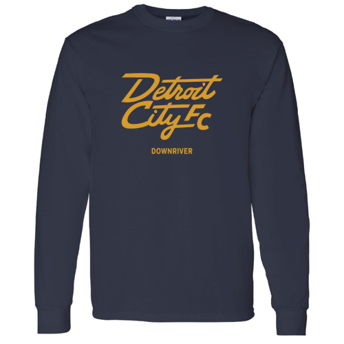 Gildan Heavy Cotton Longsleeve Basic T-Shirt -- Navy