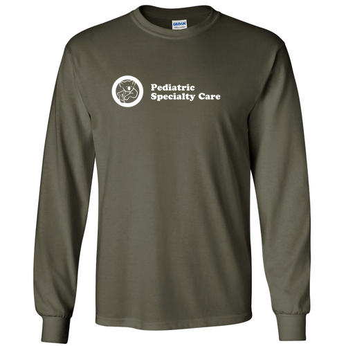 Longsleeve Basic T-Shirt (w/ Back Print) -- Military Green