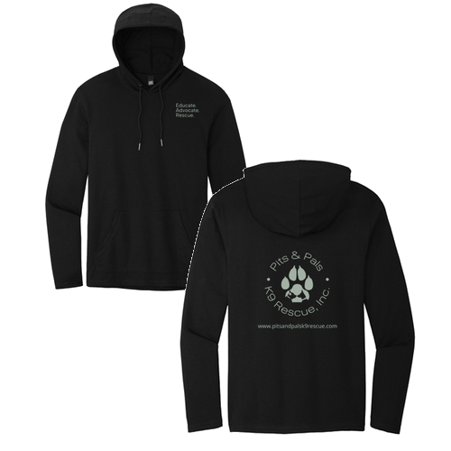 District Featherweight French Terry Hoodie T-Shirt -- Black