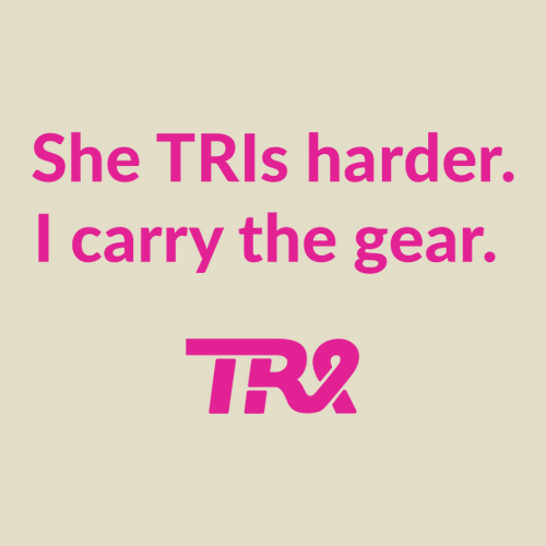 She TRIs Harder... T-Shirt -- White