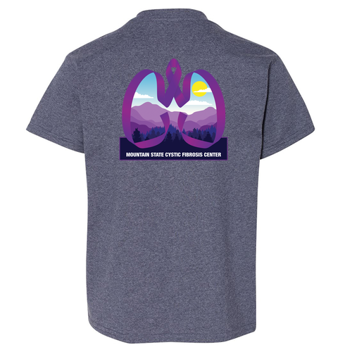 WVU Medicine Children's Gildan Heavy Cotton Basic YOUTH T-Shirt -- Heather Navy