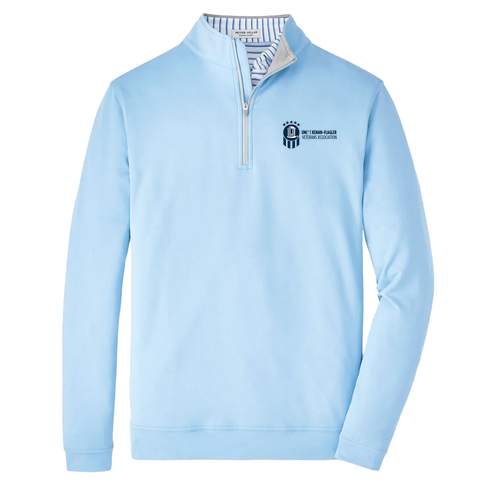 Peter Millar Men's Perth Performance Melange Quarter-Zip -- Cottage Blue