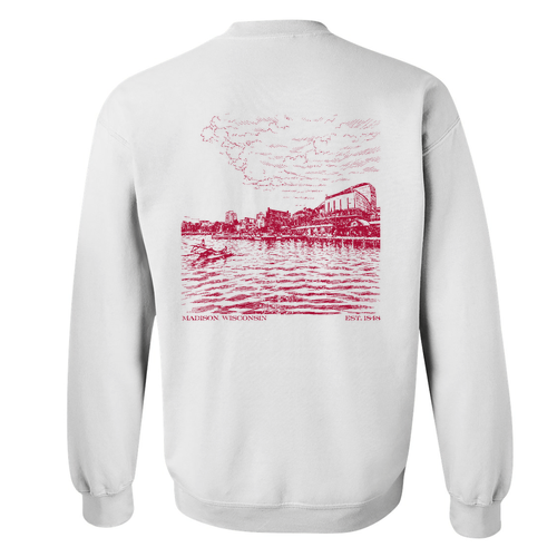 Gildan Heavy Blend White Crew Neck Sweatshirt