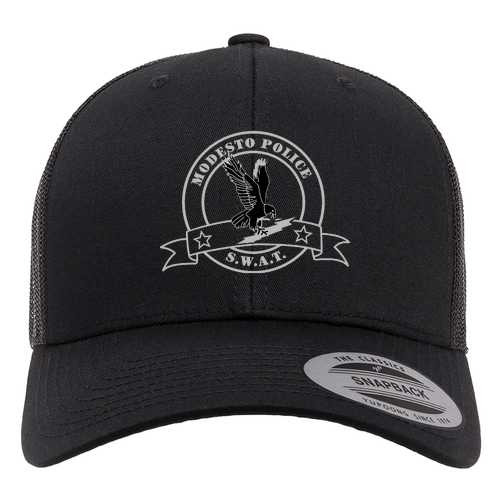 Embroidered Yupoong Retro Trucker -- Black