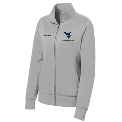 Sport Tek Ladies Sport Wick Fleece Full Zip Jacket -- Silver