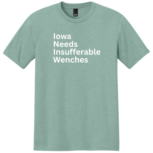 District Made Mens Perfect Tri Crew Tee -- Heathered Dusty Sage