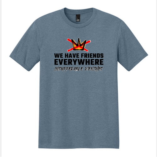 District Made Mens Perfect Tri Crew Tee -- Flint Blue Heather