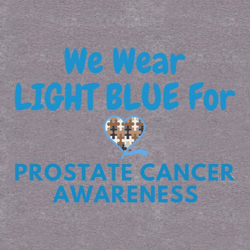 [HIDE] Prostate Cancer Awareness 3/4 Sleeve Raglan -- Premium Heather / Vintage Navy