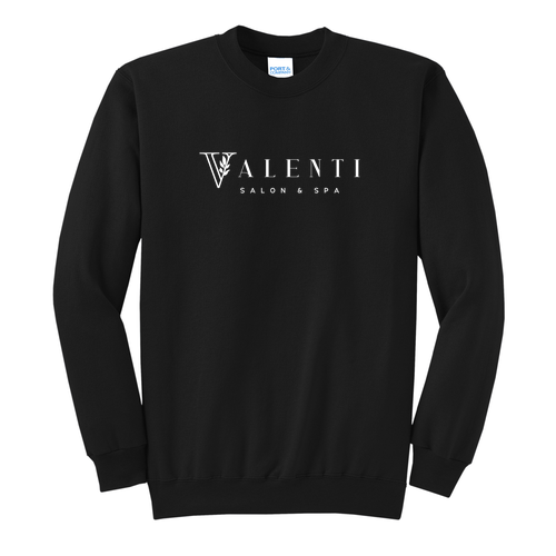 Valenti Port and Company Classic Crewneck Sweatshirt -- Jet Black