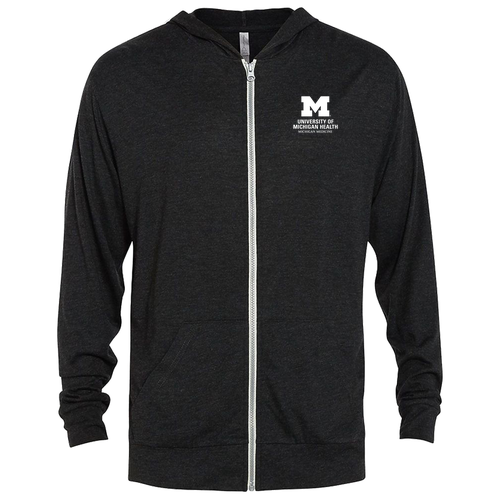 Mens/Unisex Delta Platinum Triblend Full Zip Hoodie -- Black