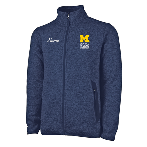 Charles River Heathered Fleece Jacket -- Navy Heather, Class of 2027