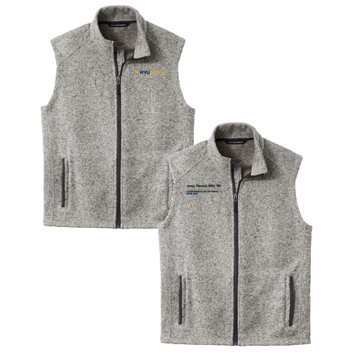 Port Authority Sweater Fleece Vest -- Grey Heather